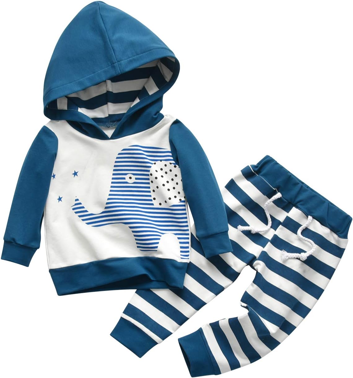 Boys' Hooded Sweatshirt & Sports Pants 2-Piece Set - Image 2