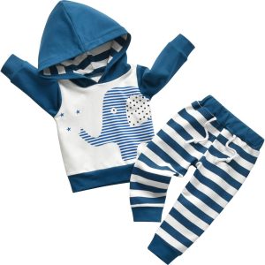 Boys' Hooded Sweatshirt & Sports Pants 2-Piece Set