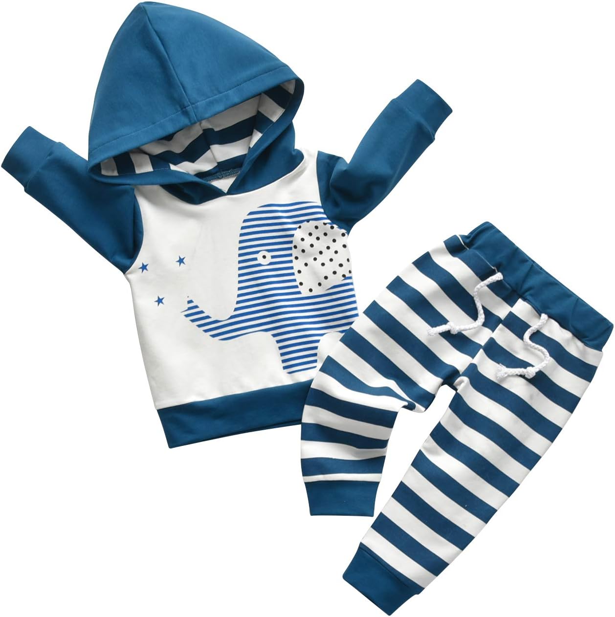 Boys' Hooded Sweatshirt & Sports Pants 2-Piece Set