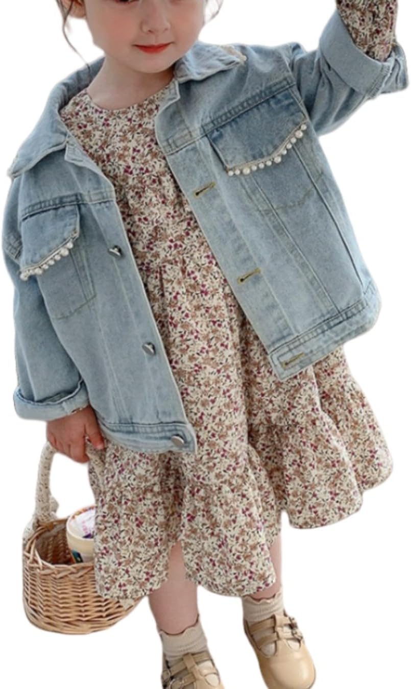 Girls' Classic Embellished Denim Jacket