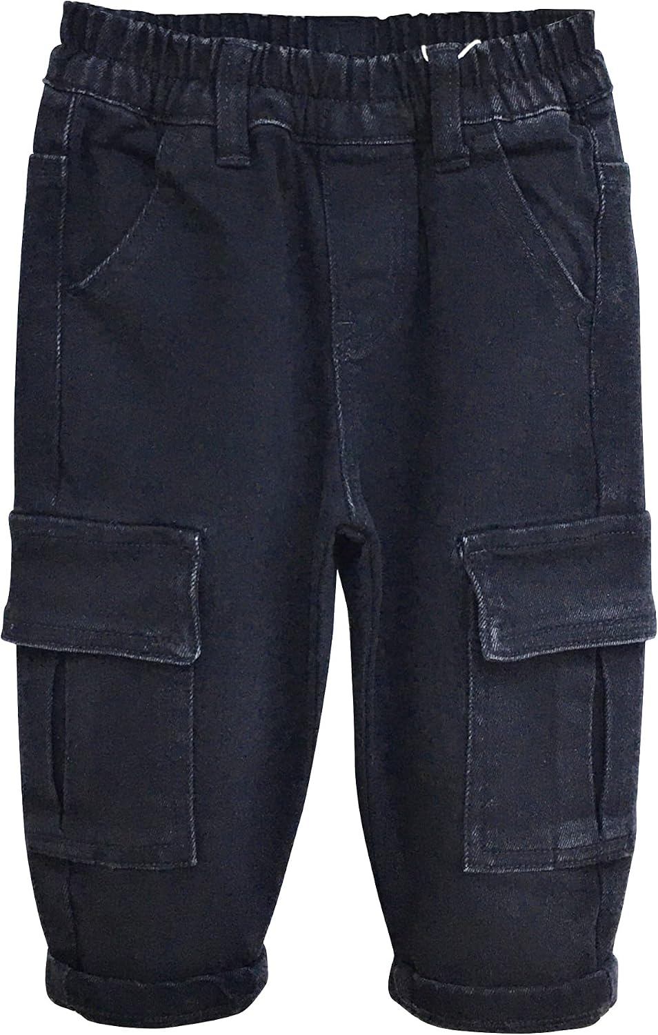 Boys' Elastic-Waist Stretch Cargo Jeans