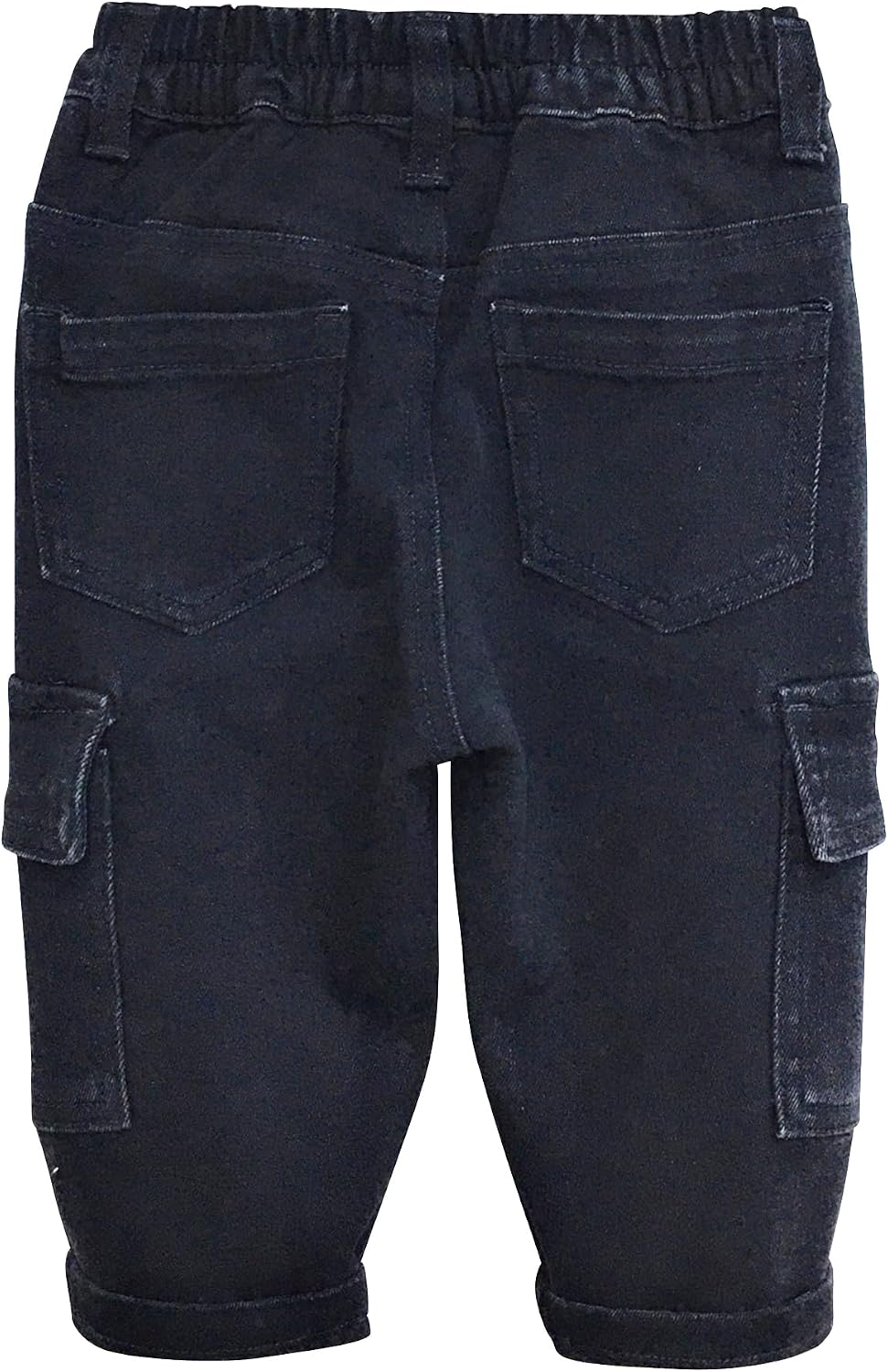 Boys' Elastic-Waist Stretch Cargo Jeans - Image 2