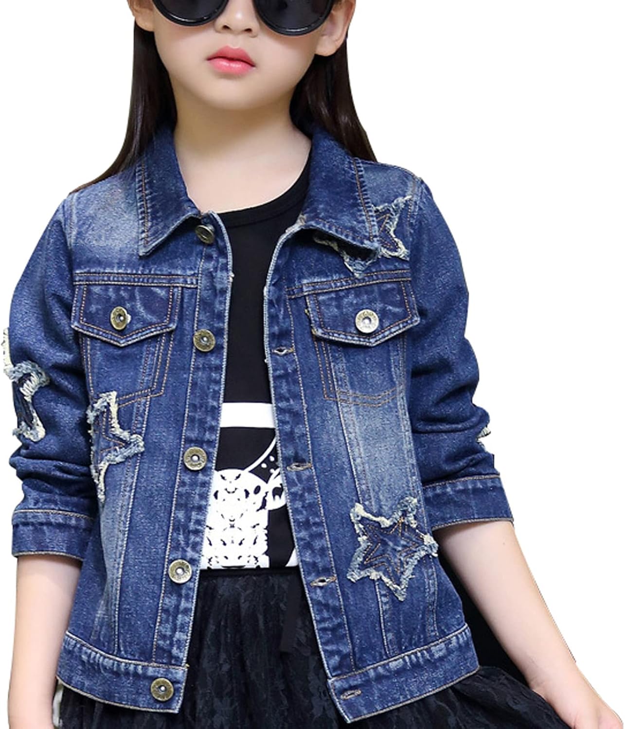 Girls' Classic Basic Denim Jacket