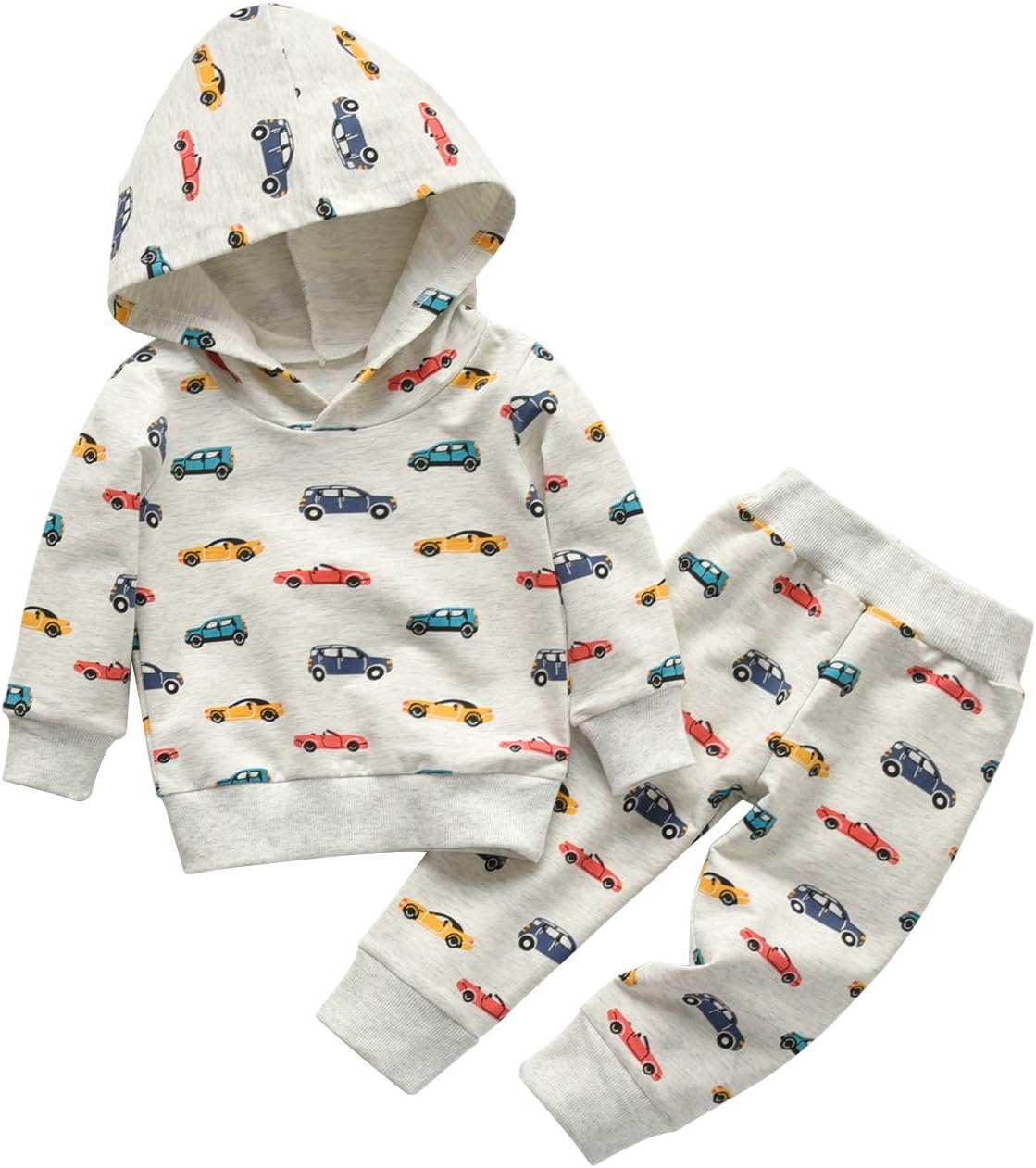 Boys' Hooded Sweatshirt & Athletic Pants Set - Image 2
