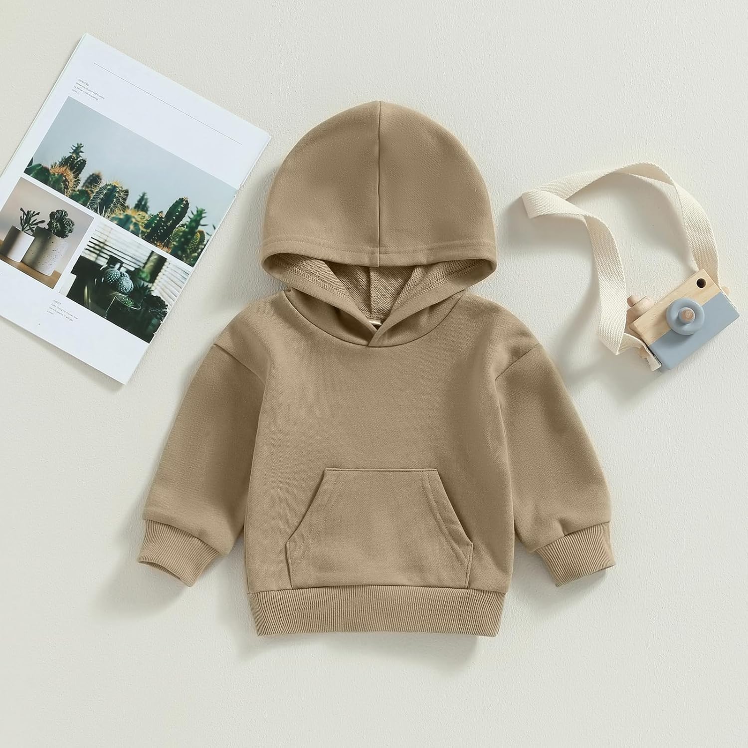 Boys' Solid-Color Hooded Pullover - Image 2