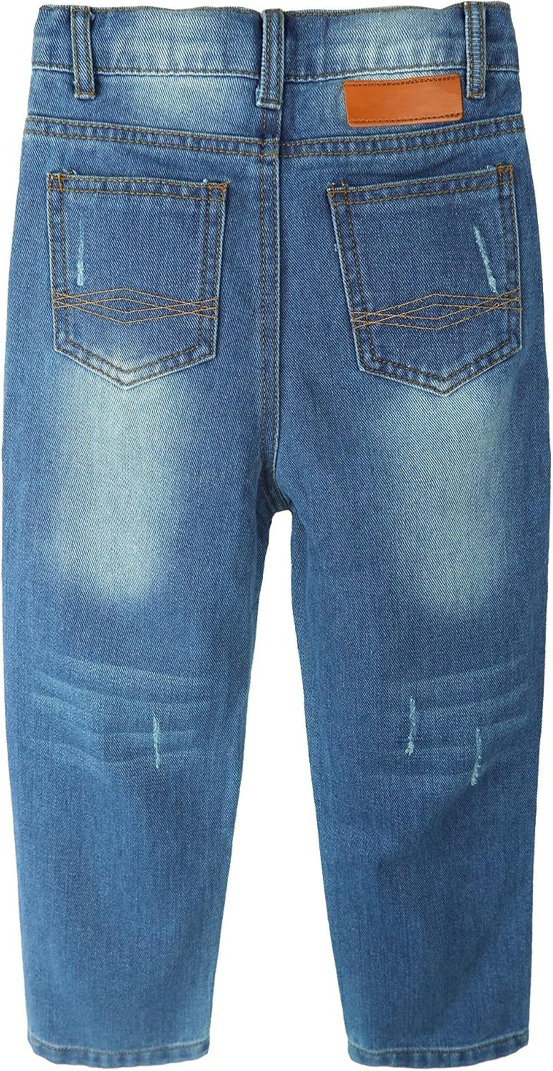 Boys' Elastic-Waist Distressed Casual Jeans - Image 2