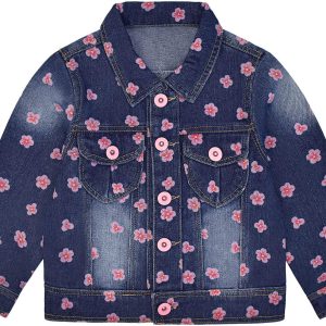 Girls' Embroidered Denim Jacket