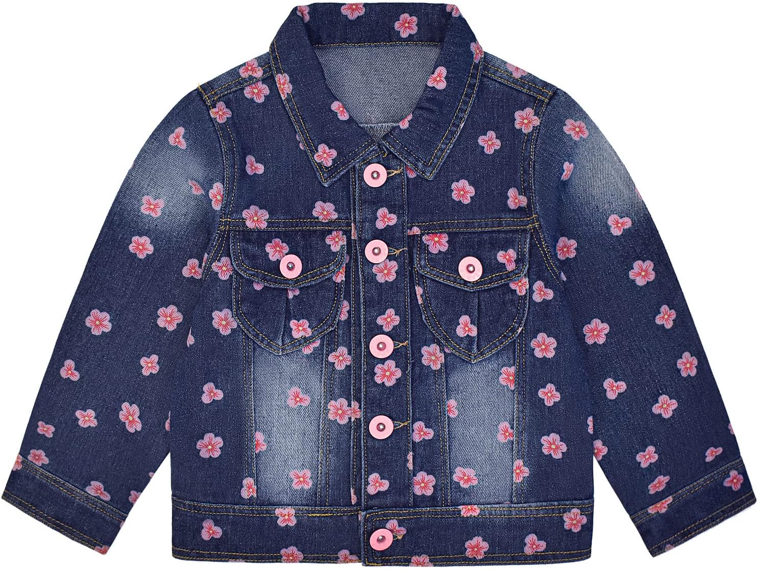 Girls' Embroidered Denim Jacket
