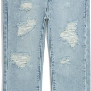 Boys' Distressed Cotton-Blend Jeans