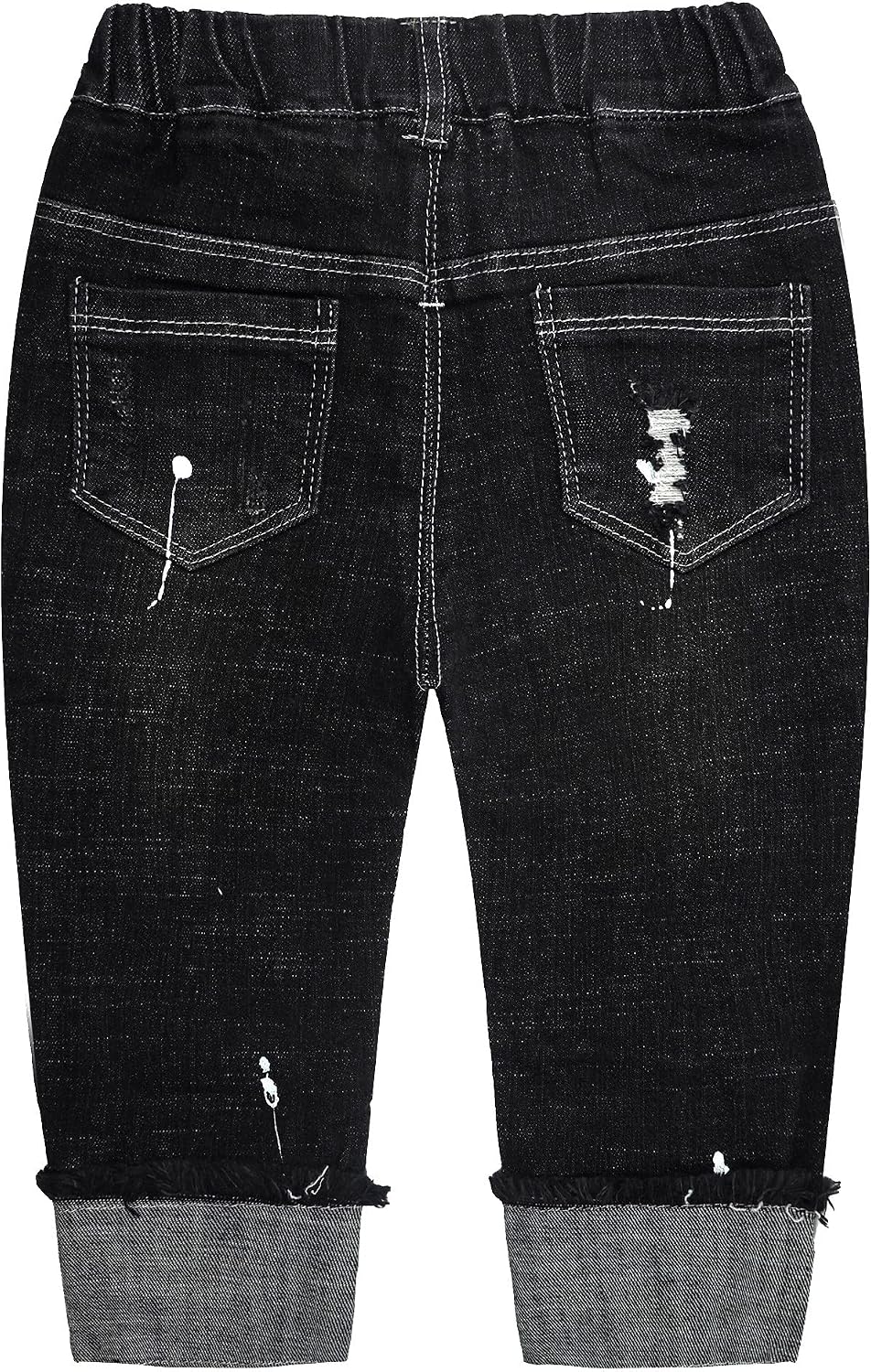 Boys' Elastic-Waist Distressed Jeans - Image 2