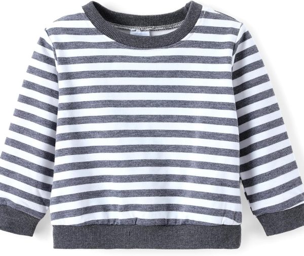 Boys' Crew Neck Long-Sleeve Pullover Sweatshirt