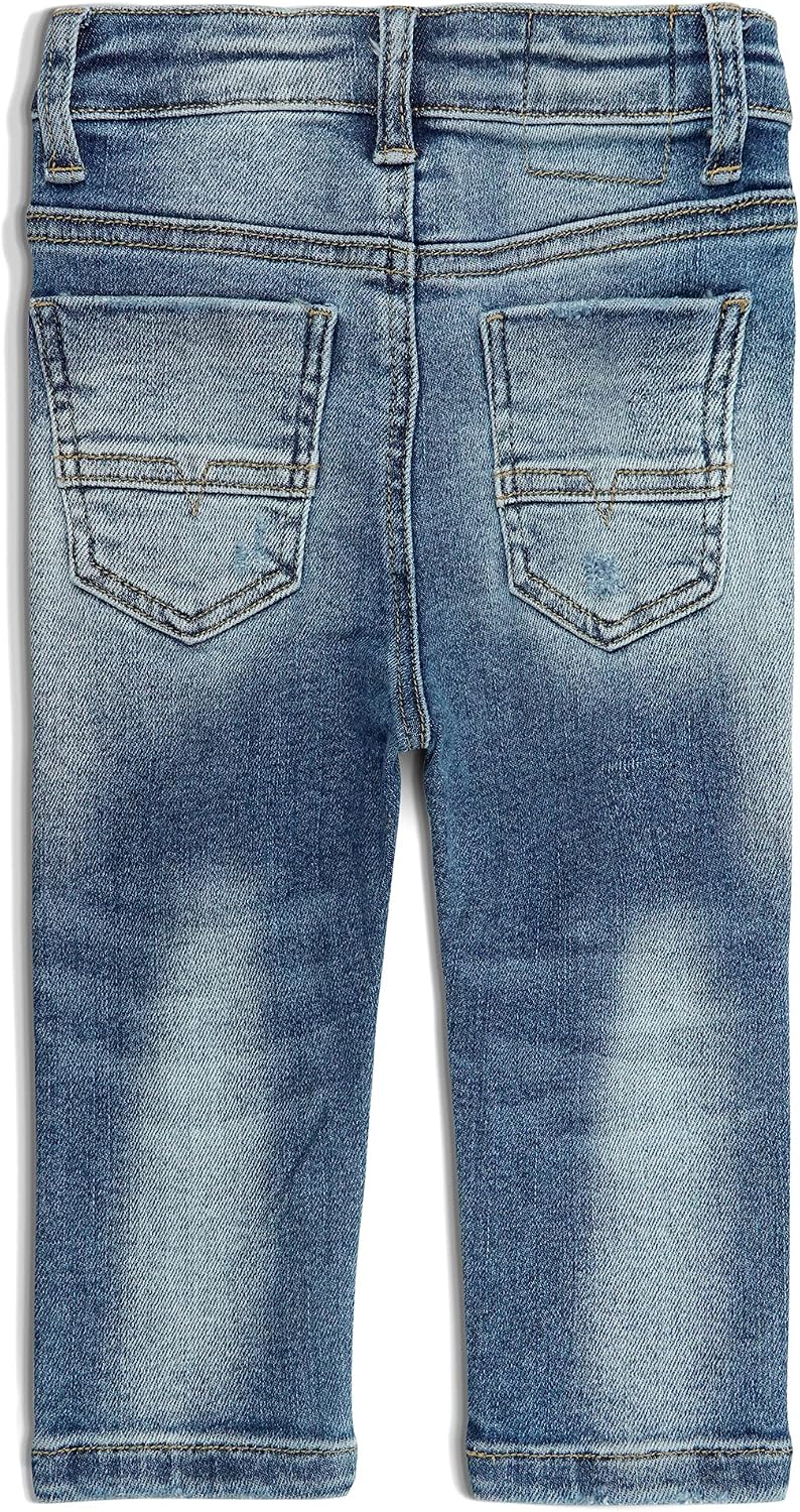Boys' Elastic-Waist Straight-Leg Distressed Jeans - Image 2
